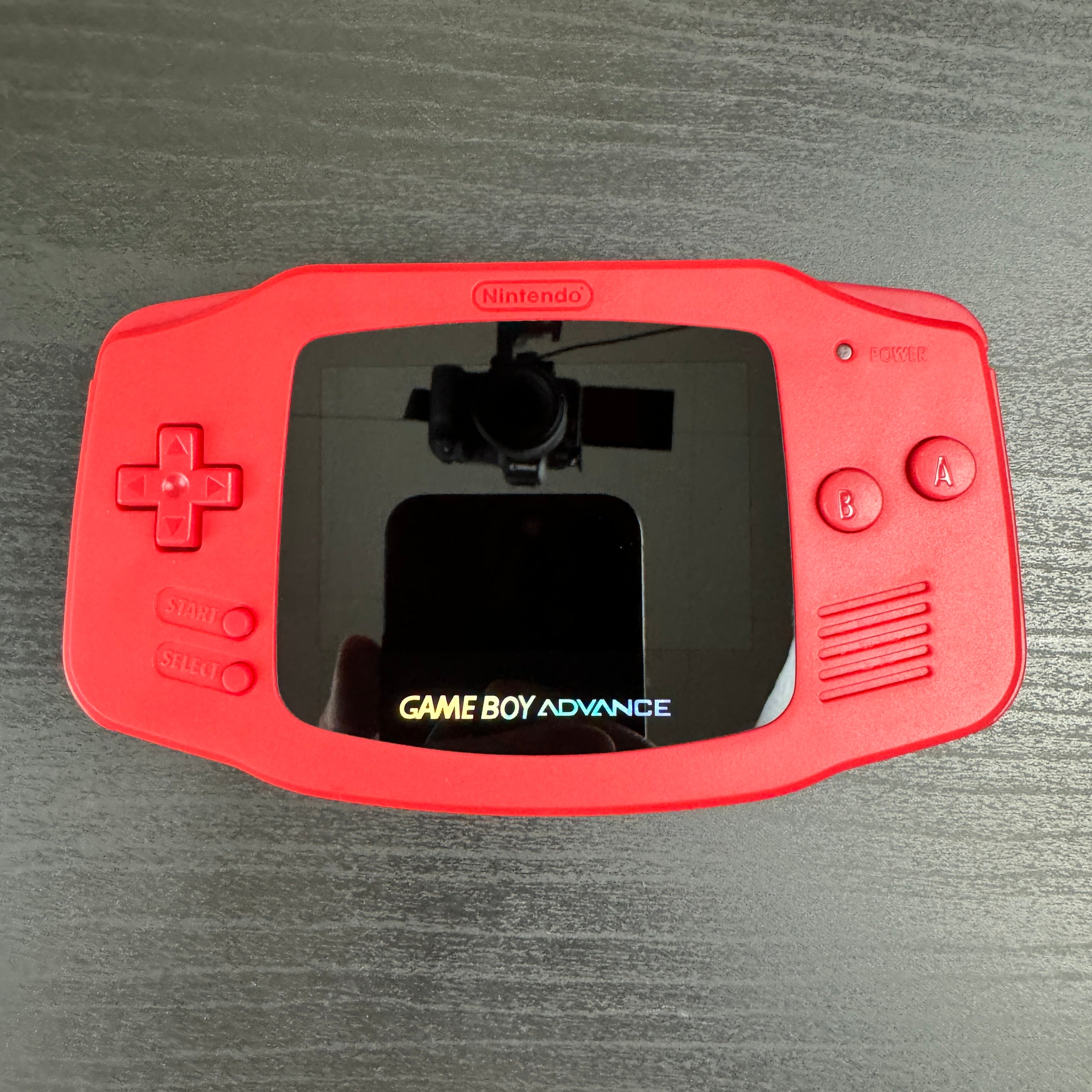Modded Game Boy Advance W/ IPS V5 Screen (All Red)