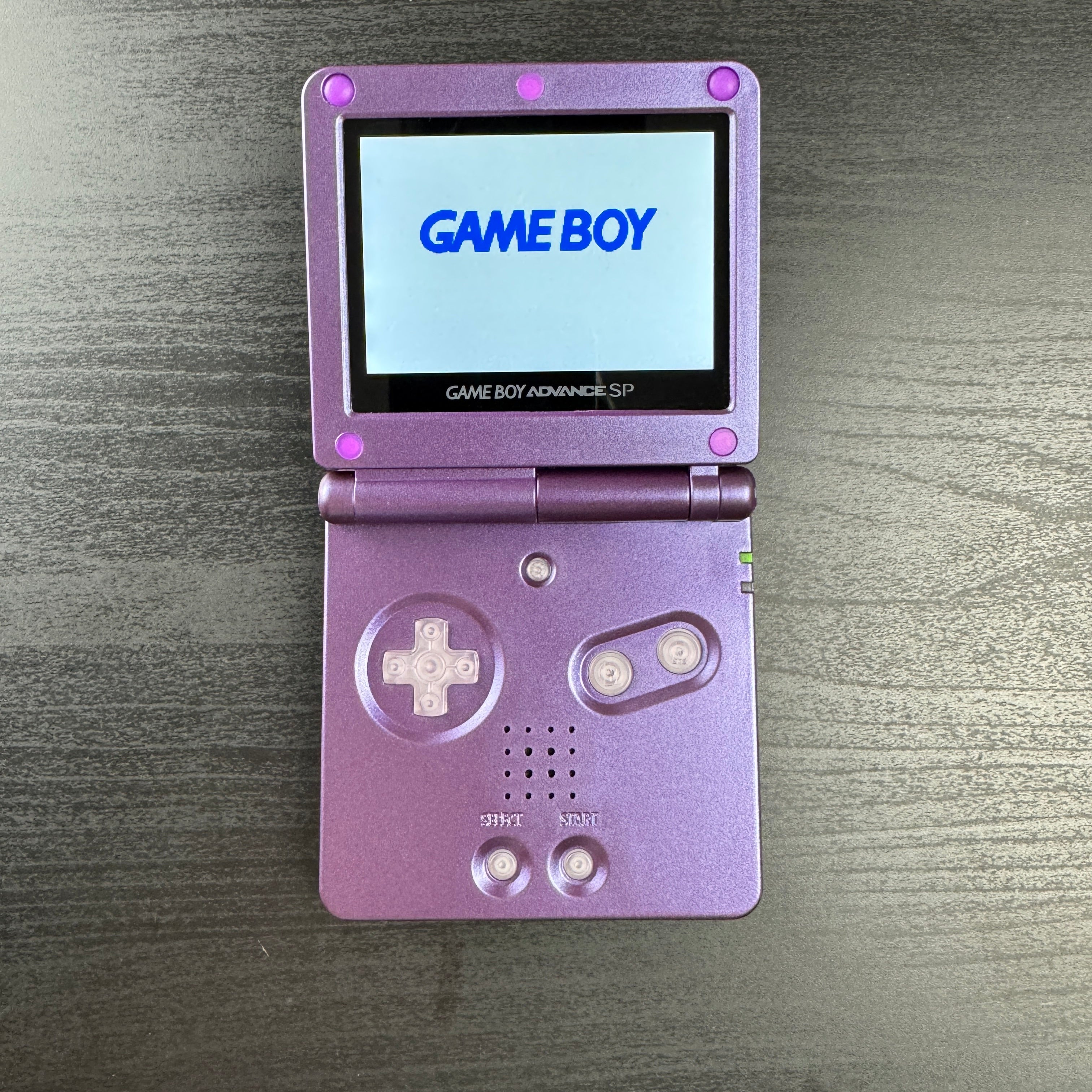 Modded Game Boy Advance SP W/ IPS V5 Screen (Purple)