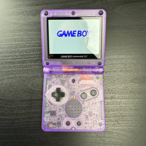 Modded Game Boy Advance SP W/ IPS V2 Screen (Clear Purple)