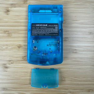 Modded Game Boy Color w/ AMOLED Display (Clear Blue)