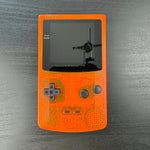 Load image into Gallery viewer, Modded Game Boy Color w/ IPS Display (Clear Orange and Black)
