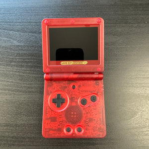 Modded Game Boy Advance SP W/ IPS V5 Screen (Clear Red)