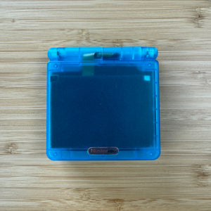 Modded Game Boy Advance SP W/ IPS V2 Screen (Clear Blue)