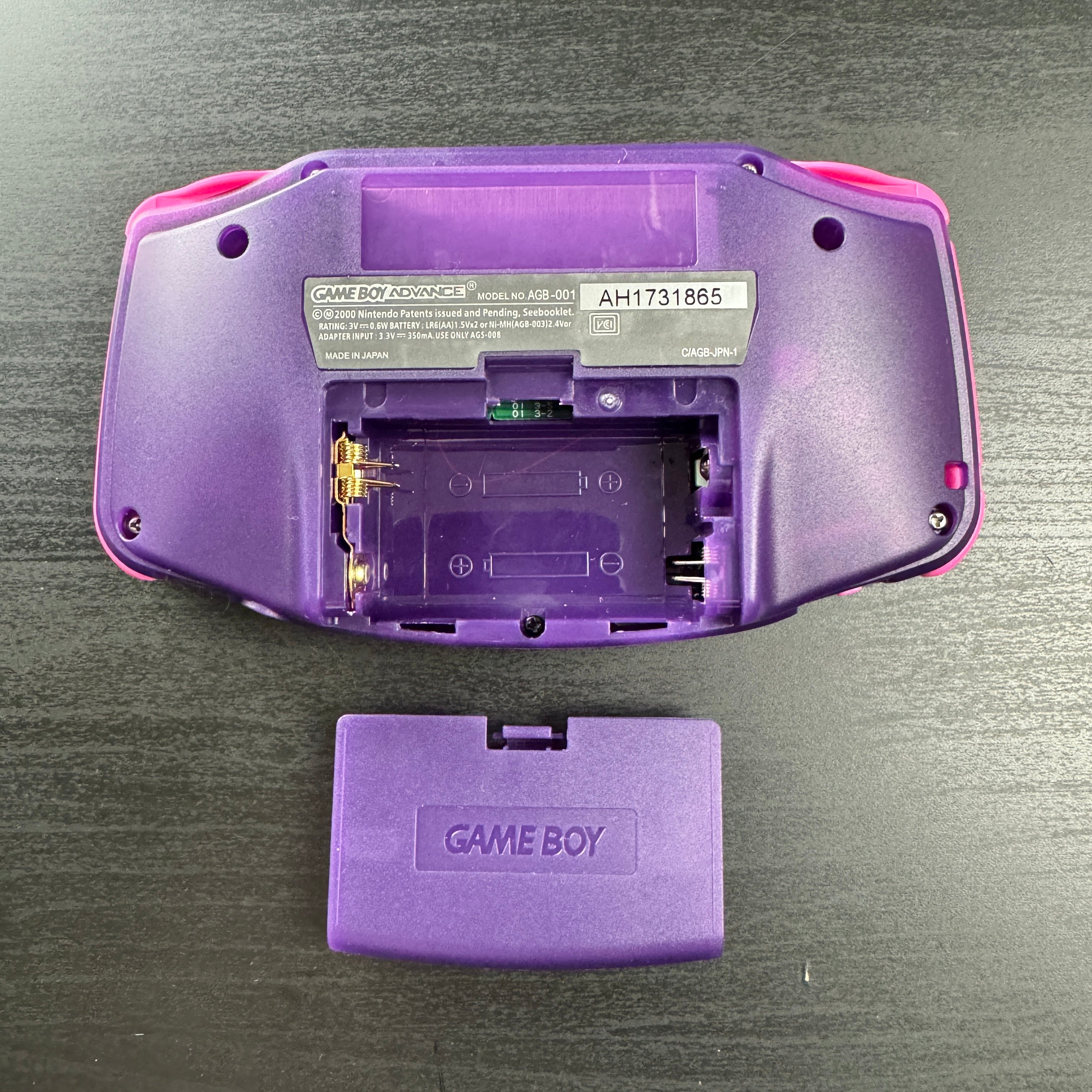 Modded Game Boy Advance W/ IPS V2 Screen (Gengar)