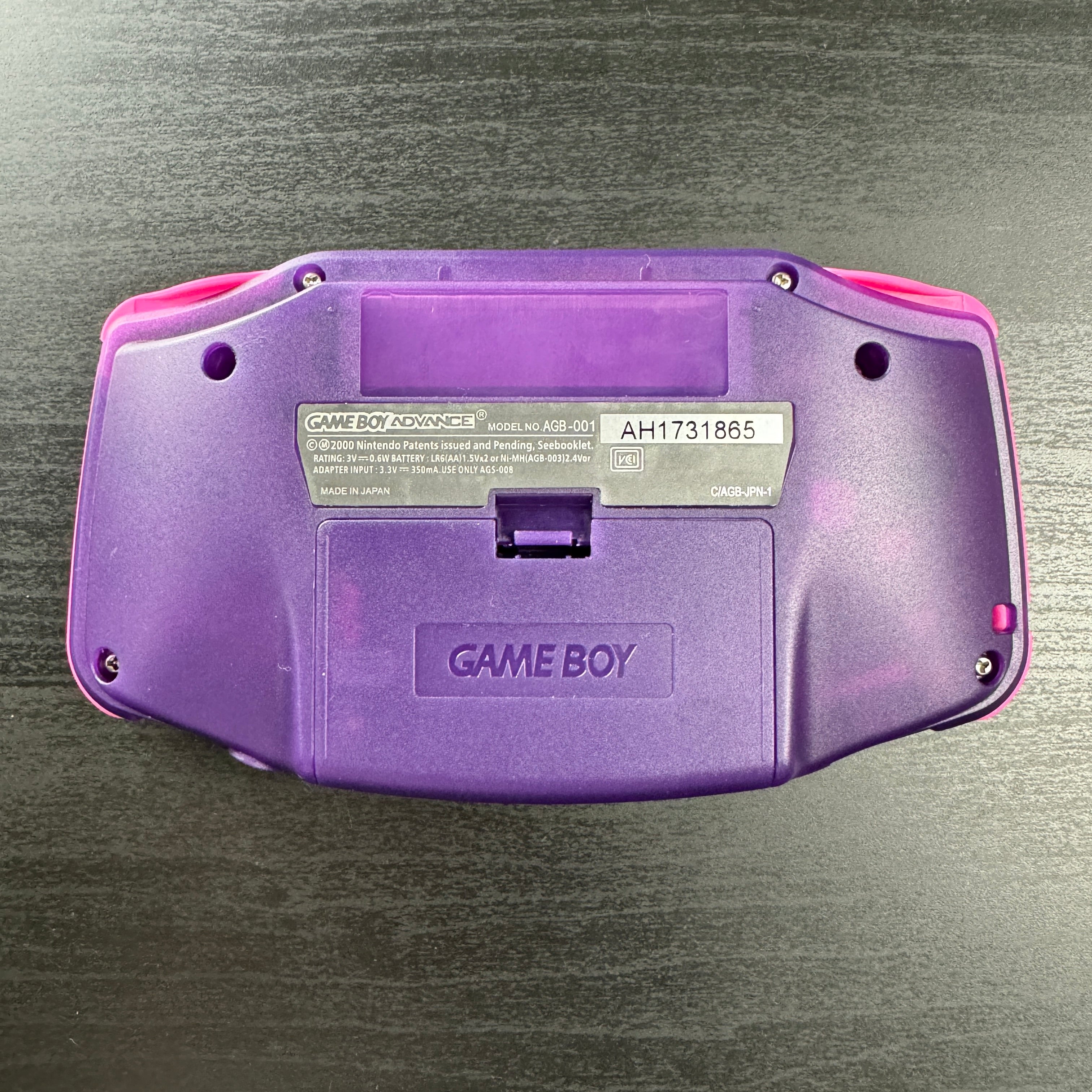 Modded Game Boy Advance W/ IPS V2 Screen (Gengar)
