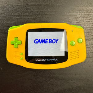 Modded Game Boy Advance W/ IPS V2 Screen (Yellow and Lime)