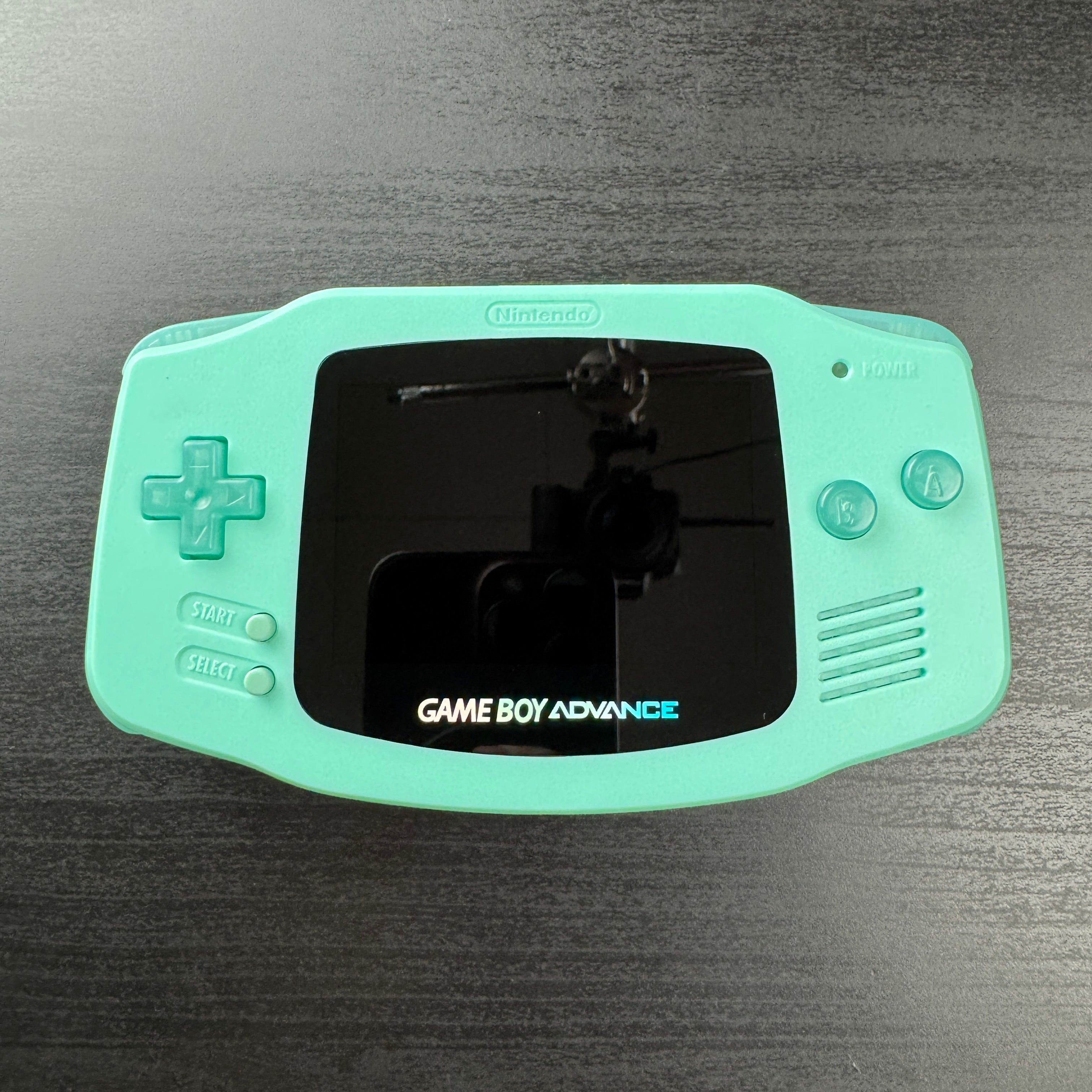 Modded Game Boy Advance W/ Funnyplaying IPS Screen (Cyan)