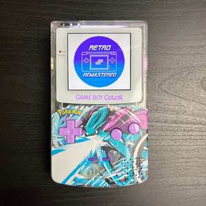 Modded GameBoy Color w/ IPS Display (Clear Suicune)