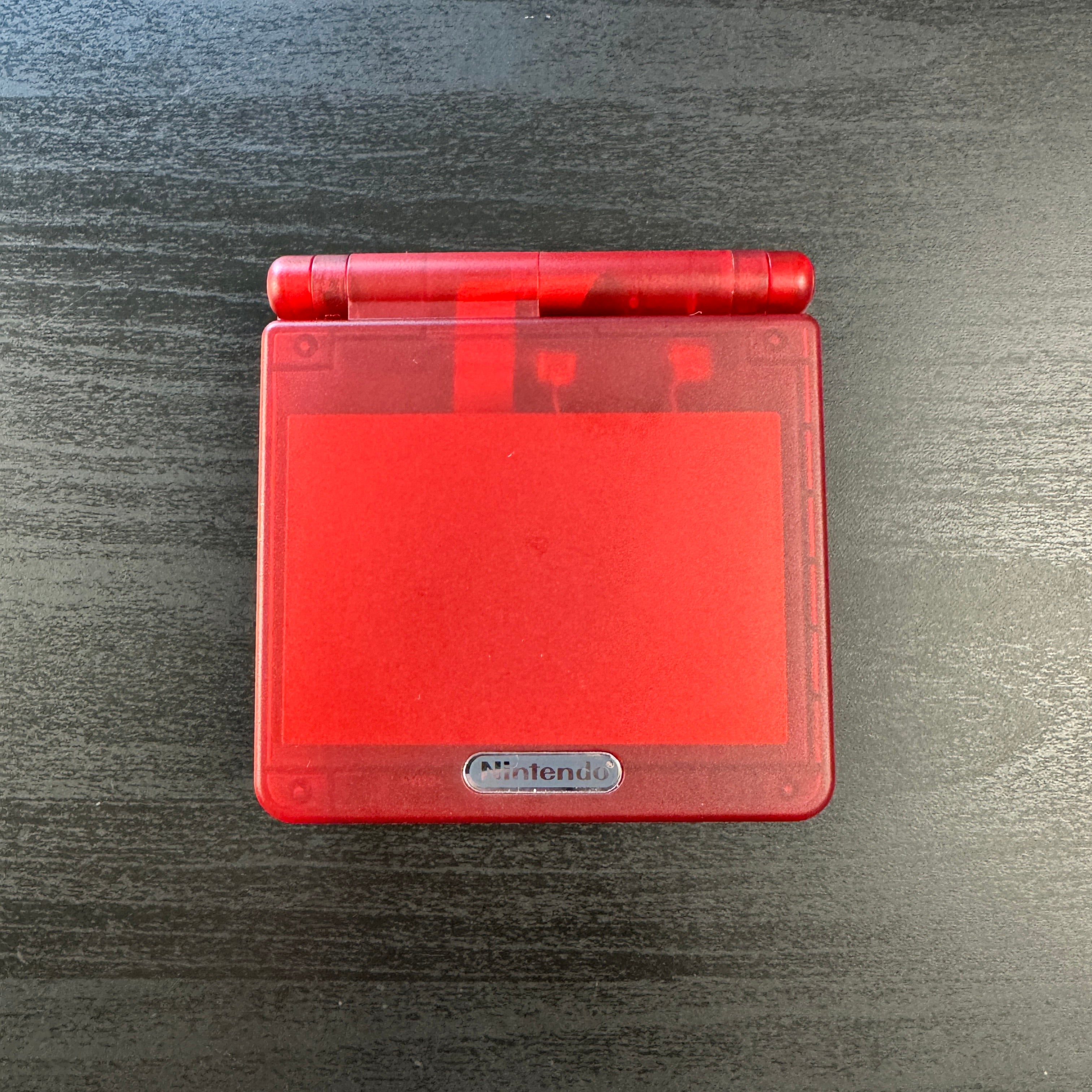 Modded Game Boy Advance SP W/ IPS V5 Screen (Clear Red)