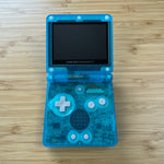 Load image into Gallery viewer, Modded Game Boy Advance SP W/ IPS V2 Screen (Clear Blue)
