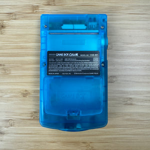 Modded Game Boy Color w/ AMOLED Display (Clear Blue)