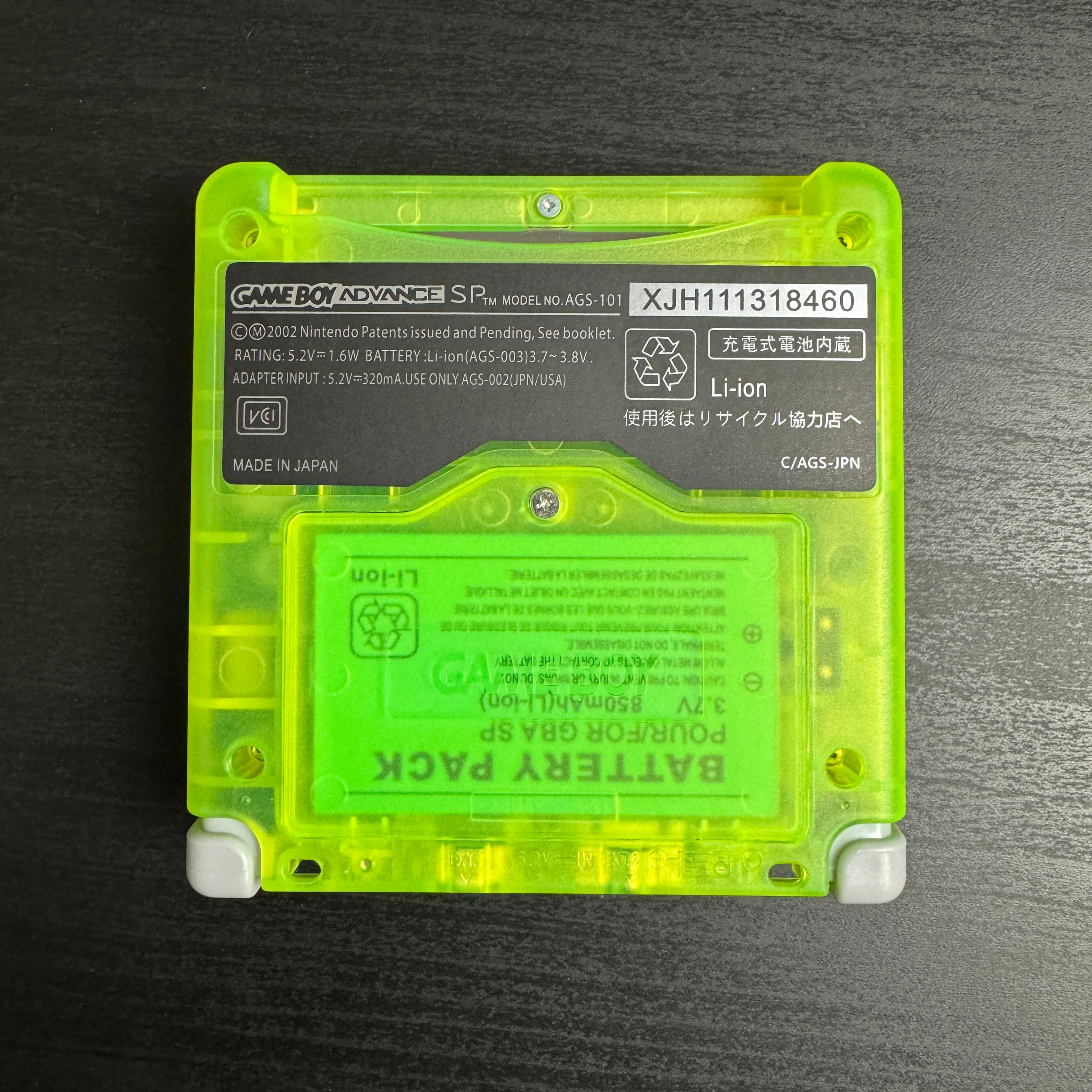 Gameboy Sp Greenscreen Modded Game Boy Advance SP W/ IPS V2 Screen (Extreme Green) – Retro ...