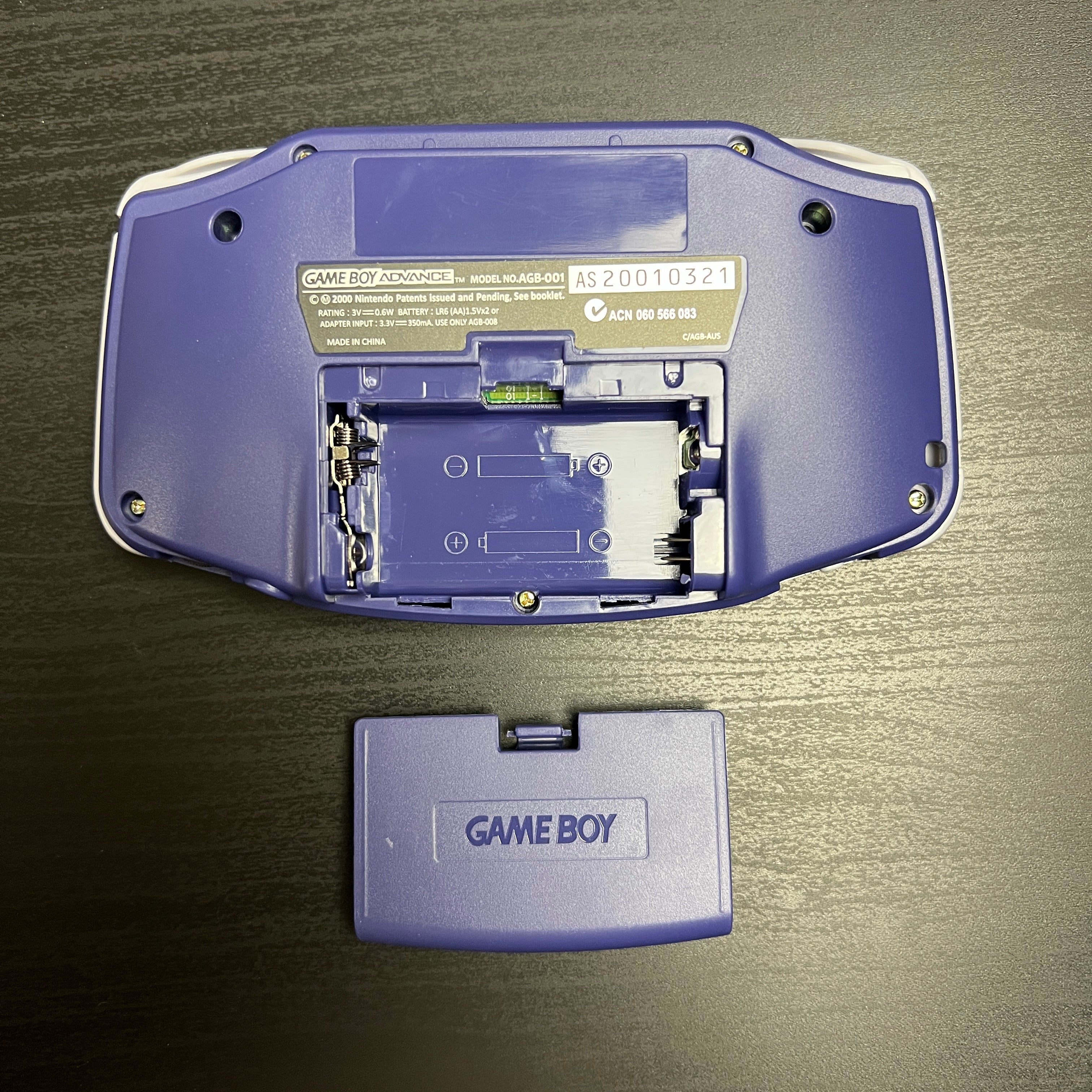 Modded Game Boy Advance W/ IPS Screen (Laminated Indigo)