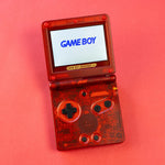 Load image into Gallery viewer, Modded Game Boy Advance SP W/ IPS V5 Screen (Clear Red)
