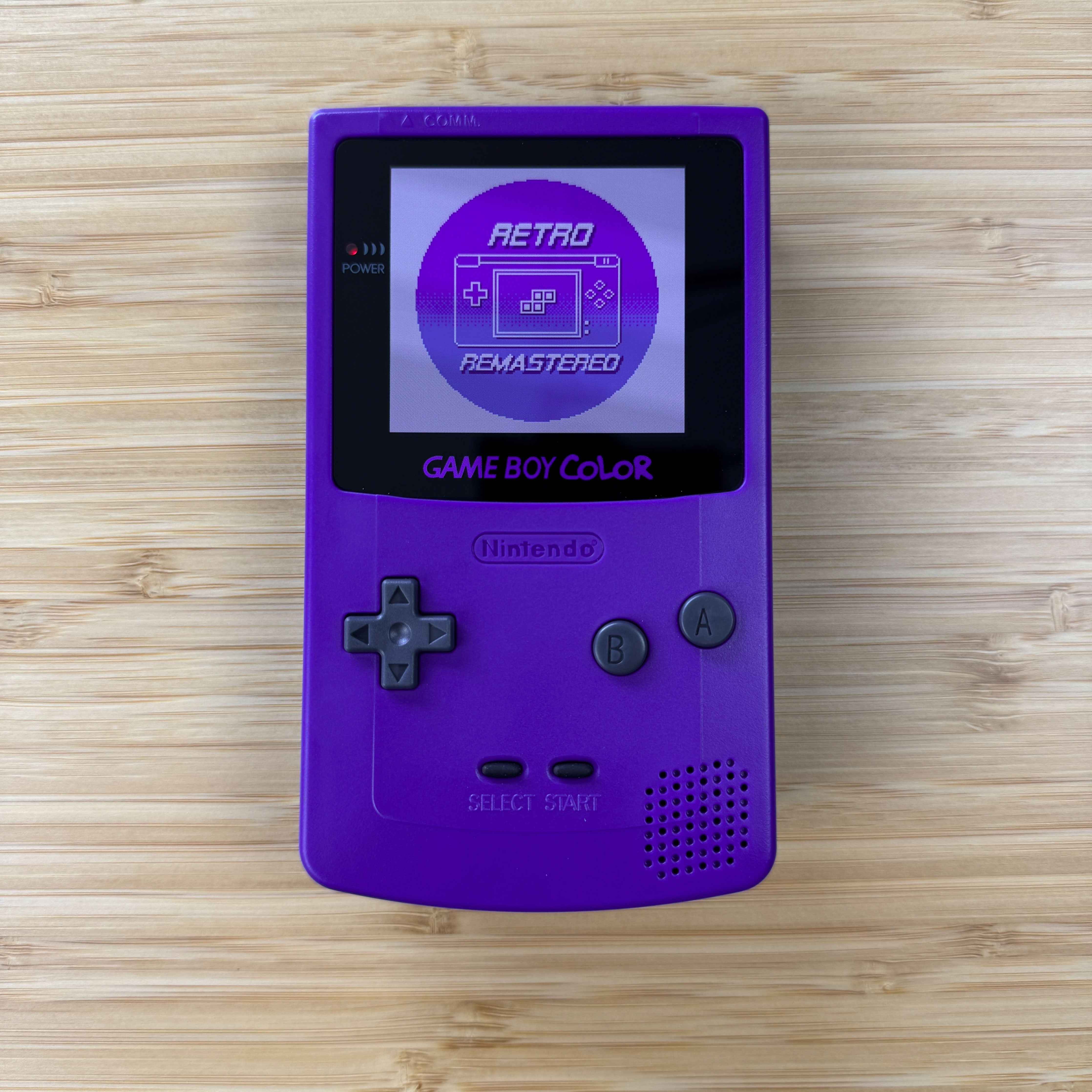 Modded Game Boy Color w/ AMOLED Display (Classic Grape)