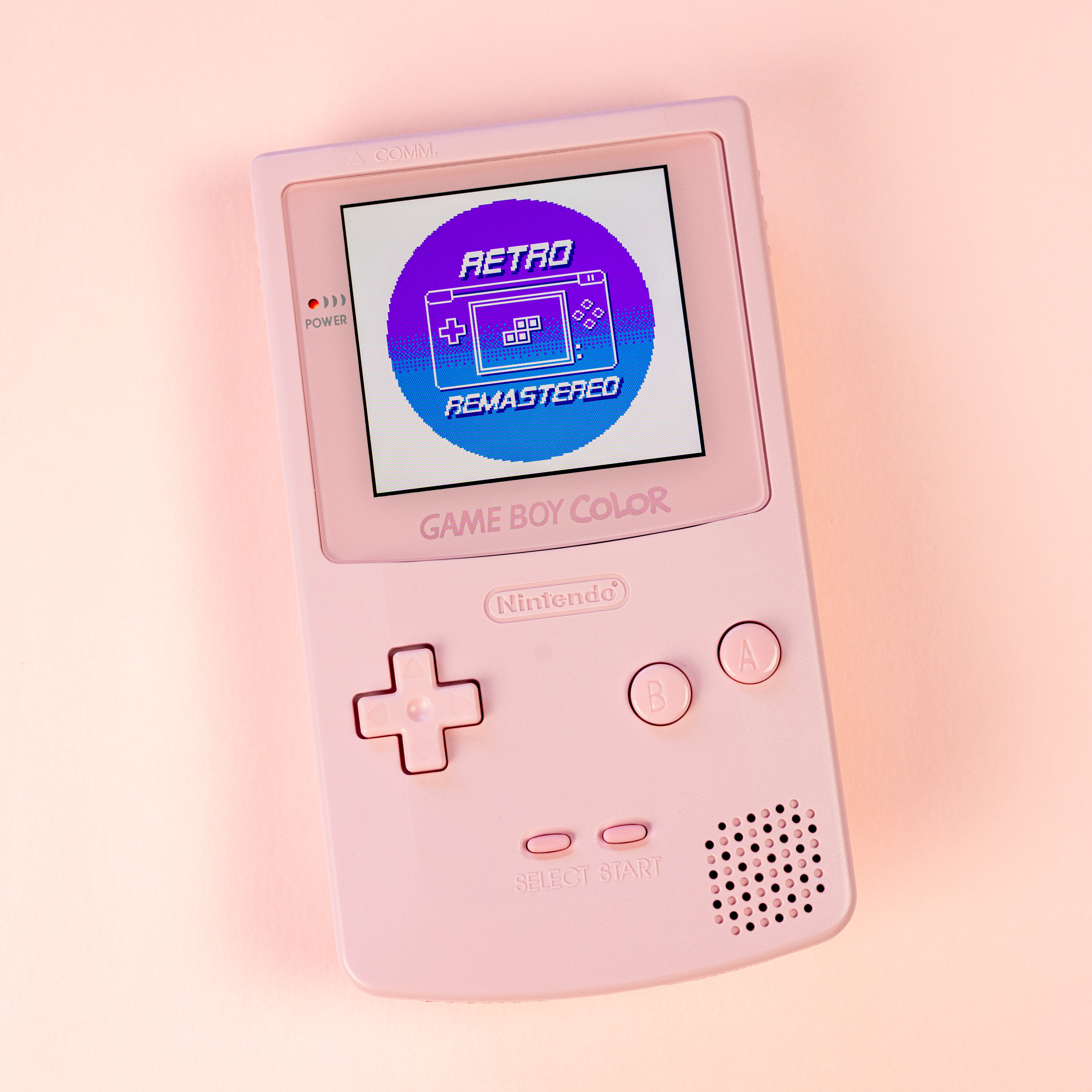 Modded Game Boy Color w/ IPS Display (Pink) – Retro Remastered