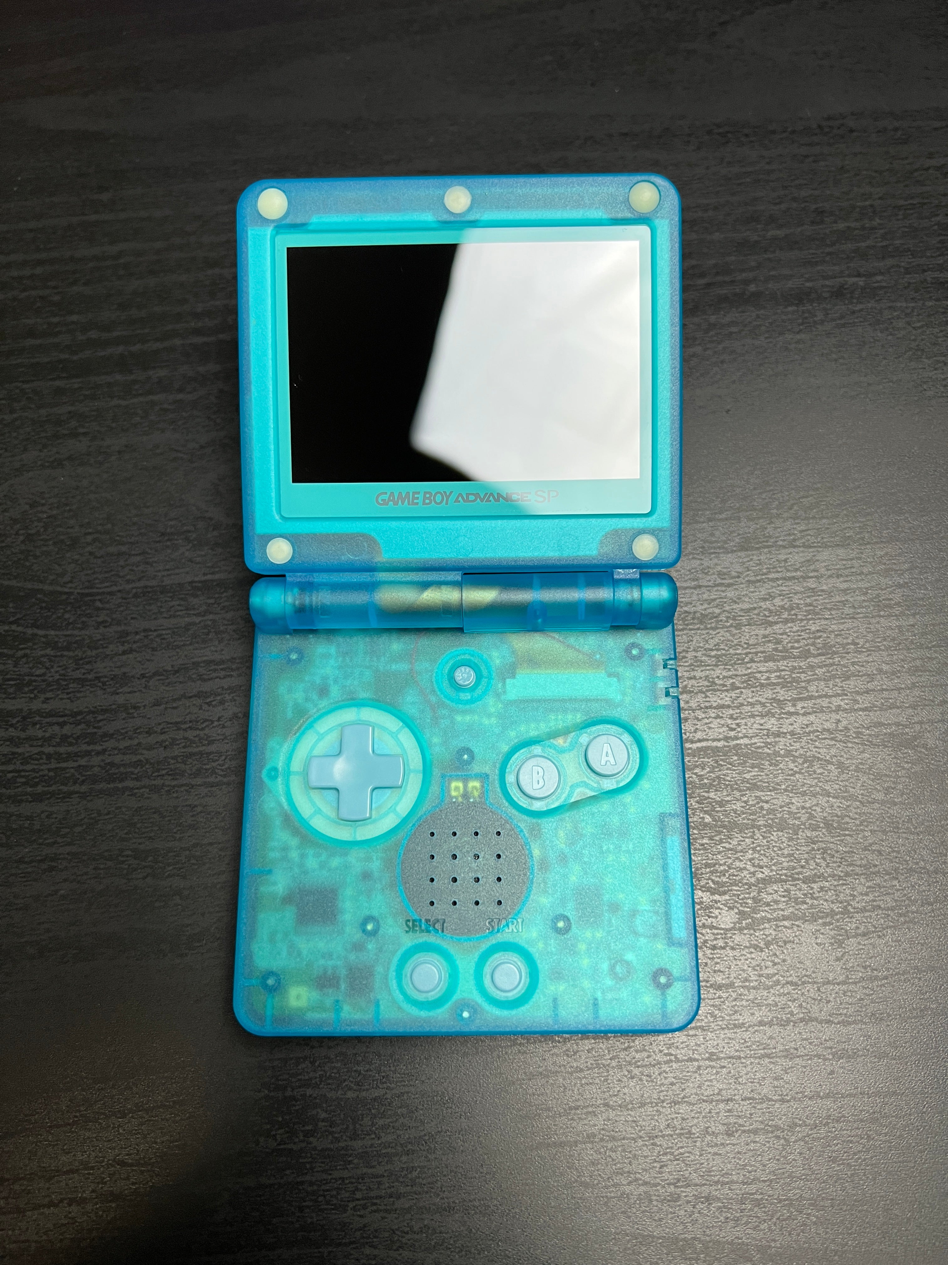 Modded Game Boy Advance SP W/ IPS V2 Screen (All Blue)