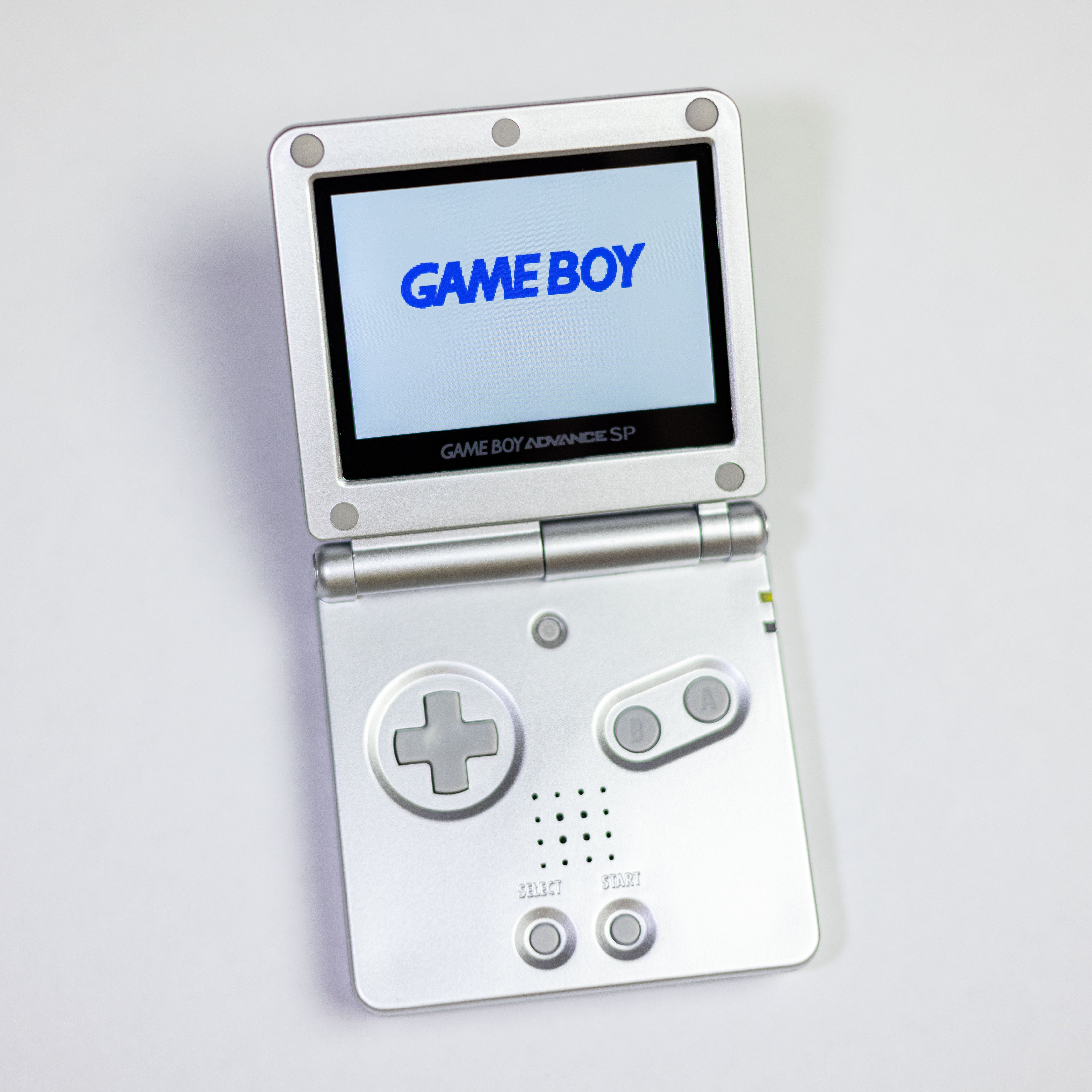Modded Game Boy Advance SP W/ IPS Screen (Classic Platinum)
