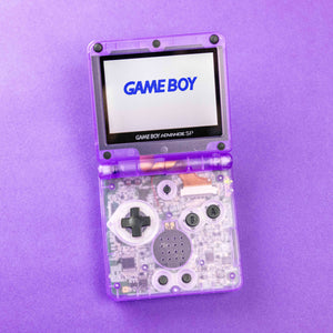 Modded Game Boy Advance SP W/ IPS V2 Screen (Clear Purple)