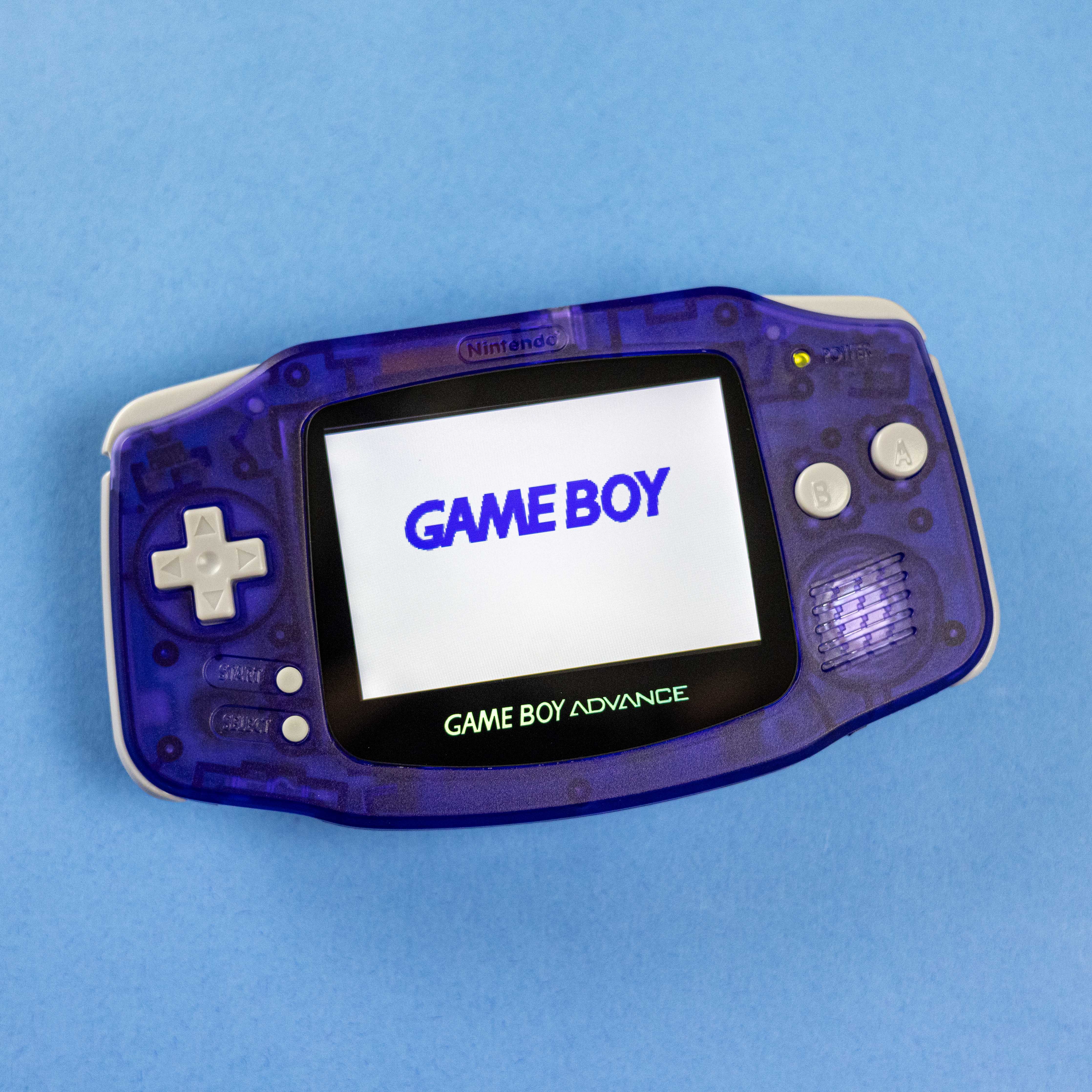 Modded Game Boy Advance W/ IPS V5 Screen (Midnight Blue)