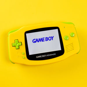 Modded Game Boy Advance W/ IPS V2 Screen (Yellow and Lime)