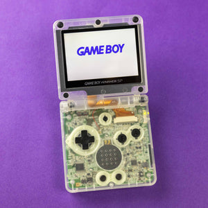 Modded Game Boy Advance SP W/ IPS V5 Screen (Clear)