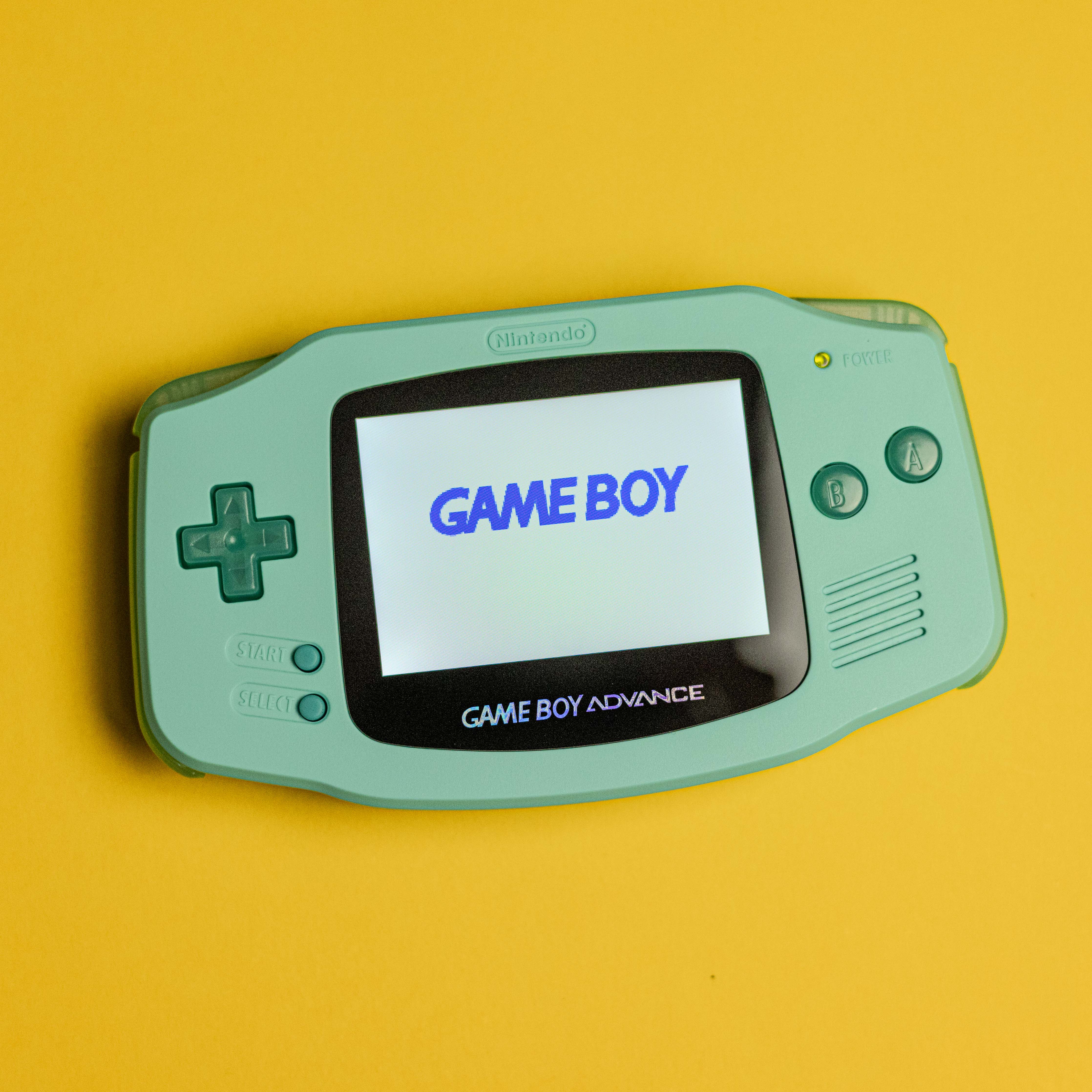 Modded Game Boy Advance W/ Funnyplaying IPS Screen (Cyan)