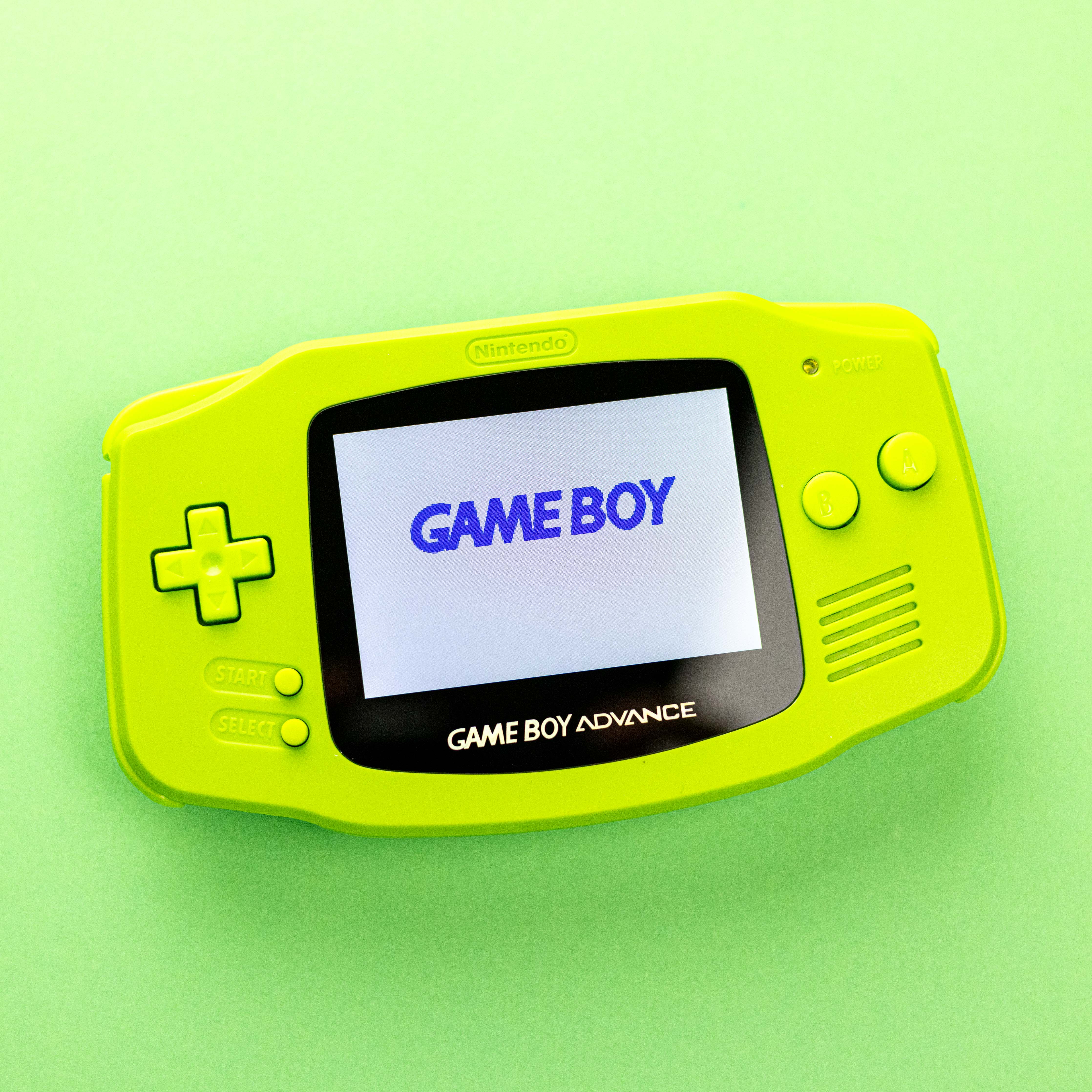 Modded Game Boy Advance W/ IPS V5Screen (Lime)