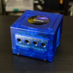 Clear Blue Modded GameCube (New Shell DOL-001)