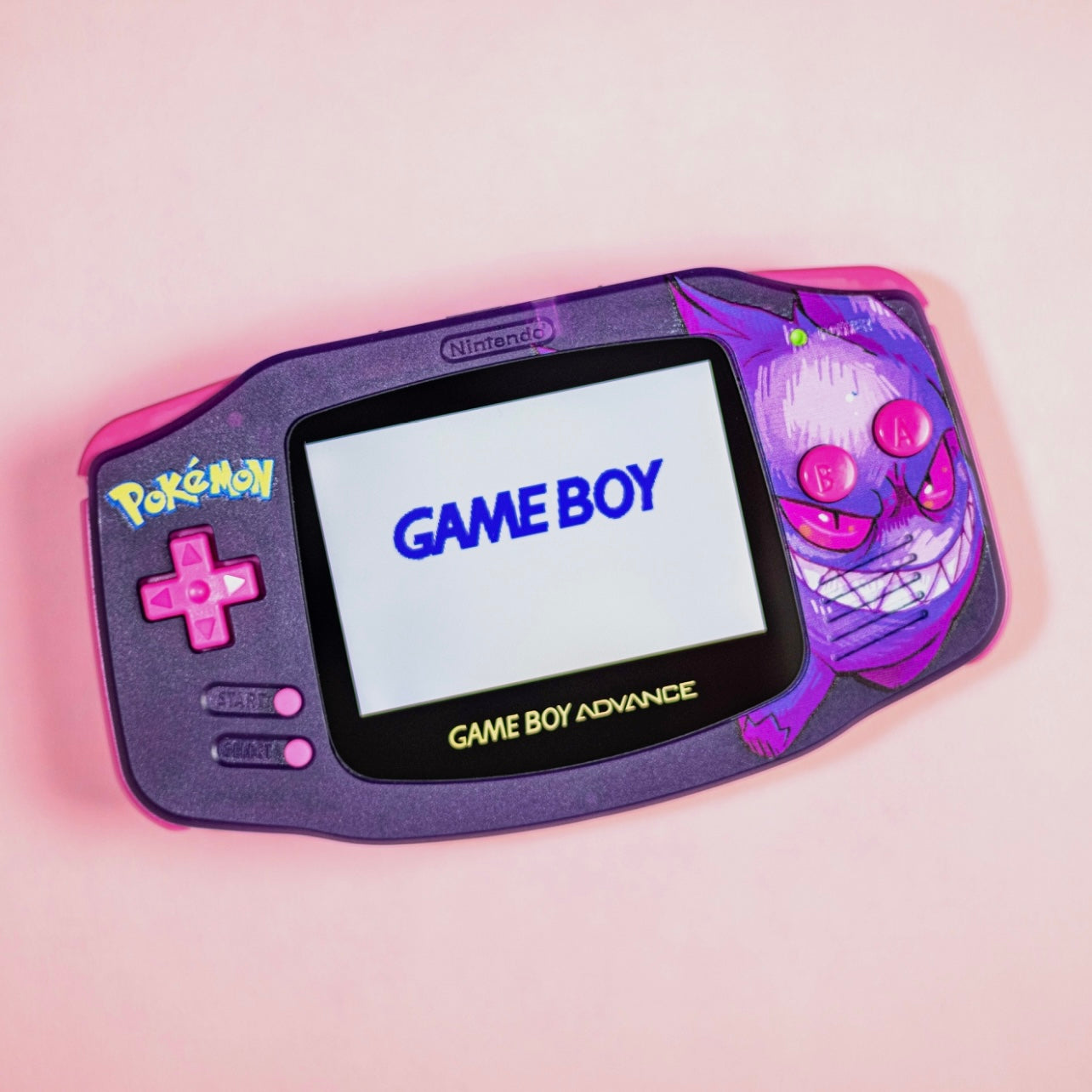 Modded Game Boy Advance W/ IPS Screen (Gengar)