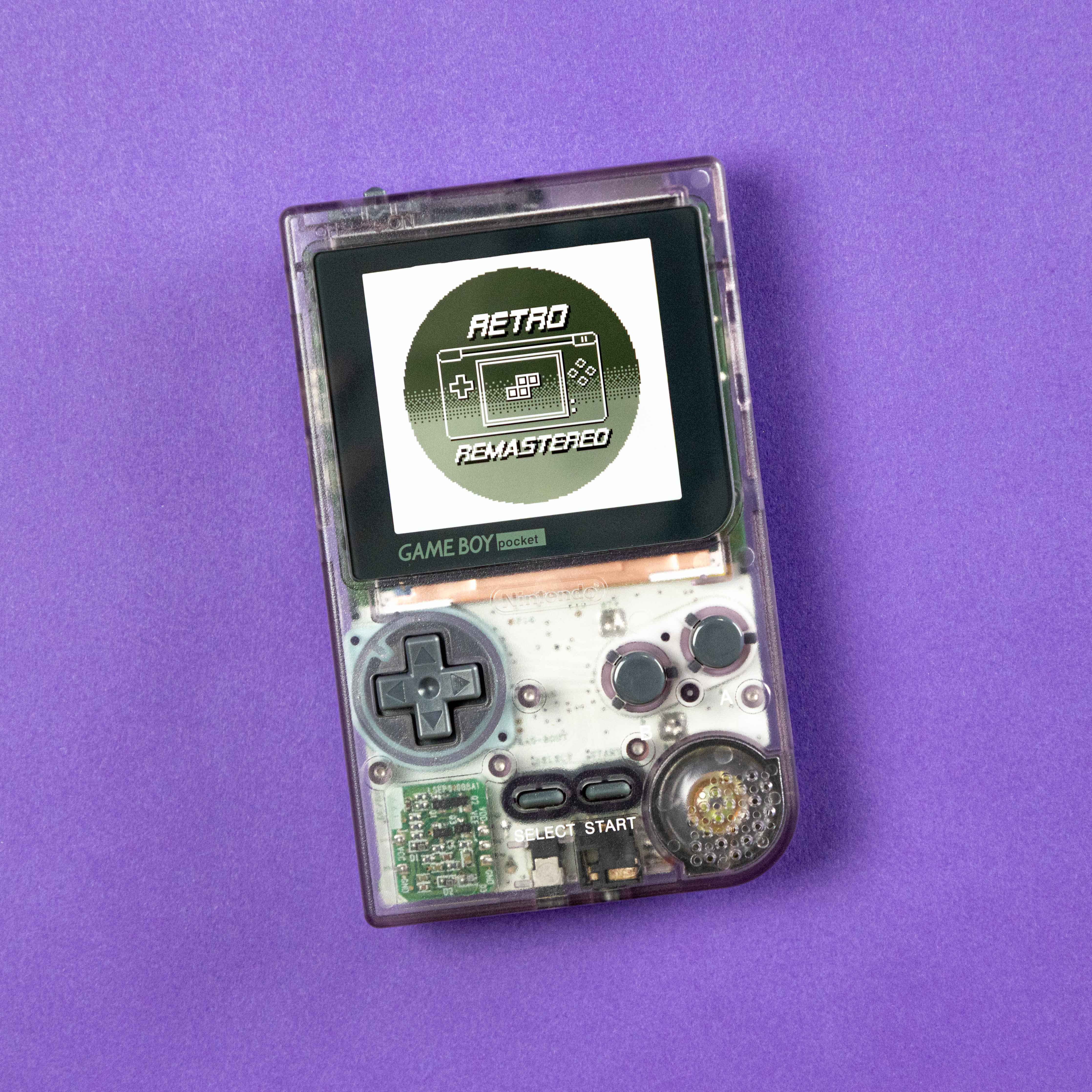 Modded Game Boy Pocket w/ IPS Display (Atomic Purple)