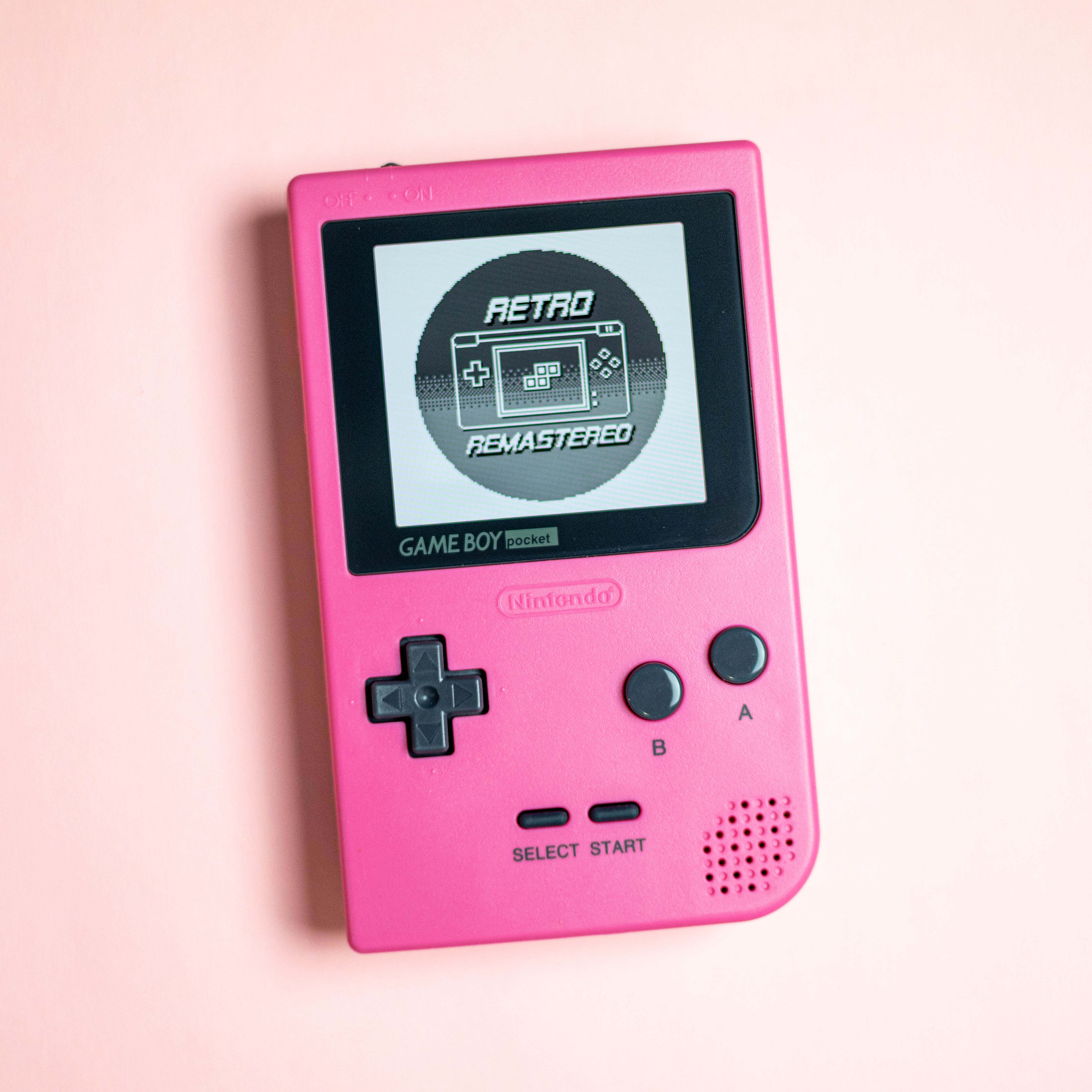 Modded Game Boy Pocket w/ IPS Display (Pink)