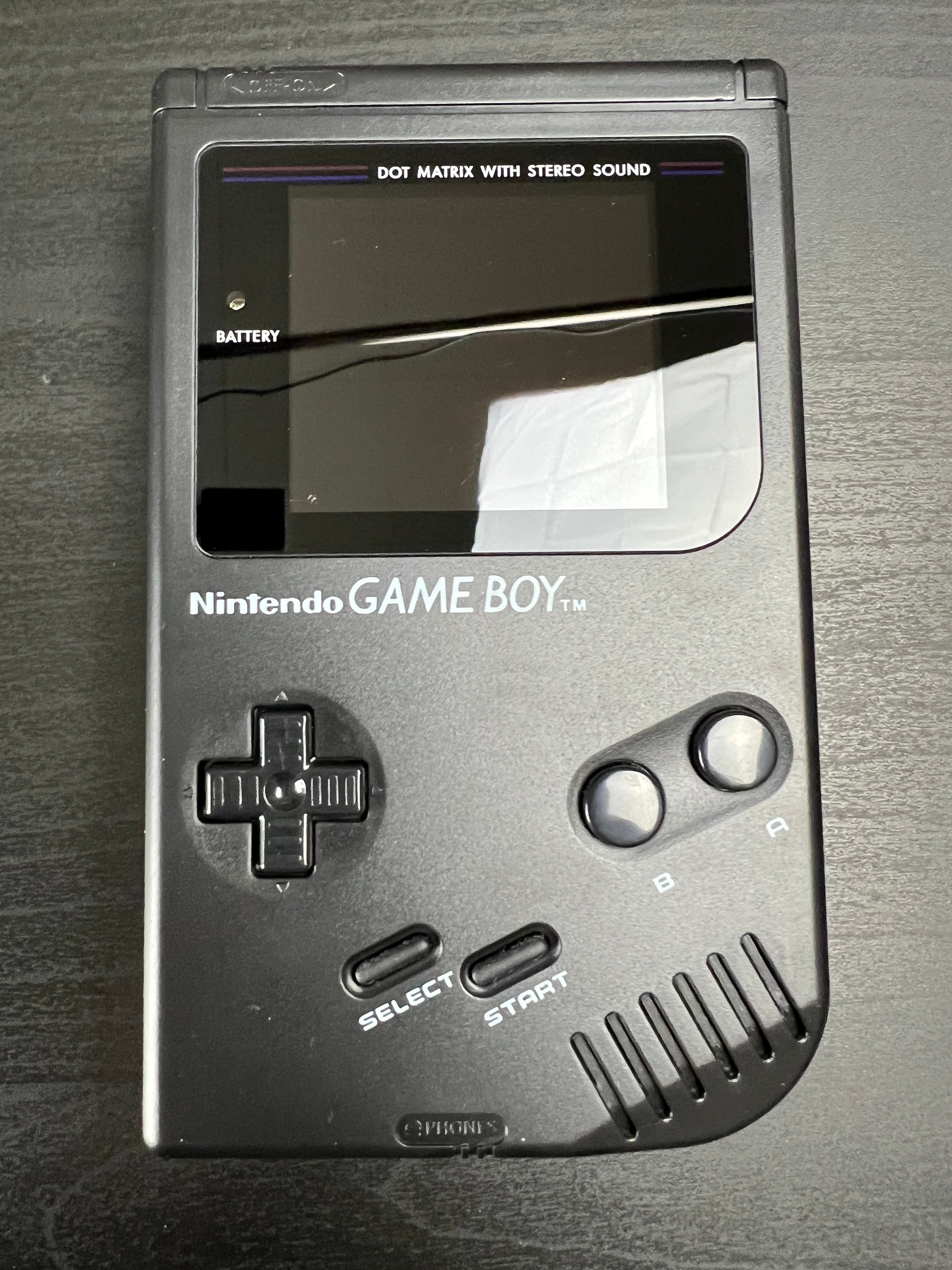 Modded DMG Game Boy w/ RIPS V5 Display (All Black)