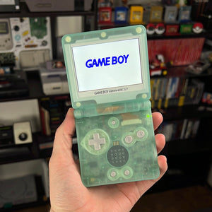 Modded Game Boy Advance SP W/ IPS Screen (Clear Mint)