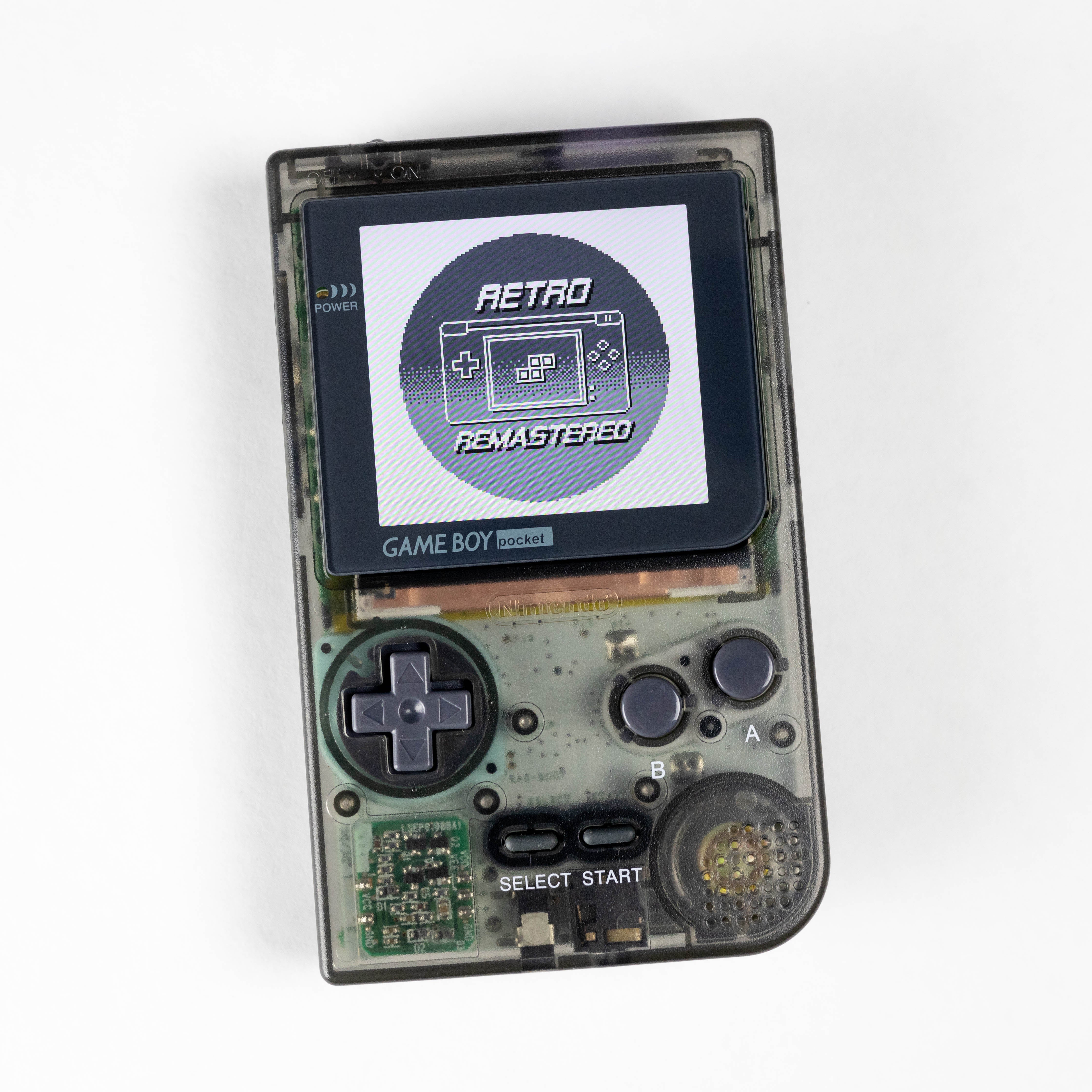 Modded Game Boy Pocket w/ IPS Display (Clear Black)